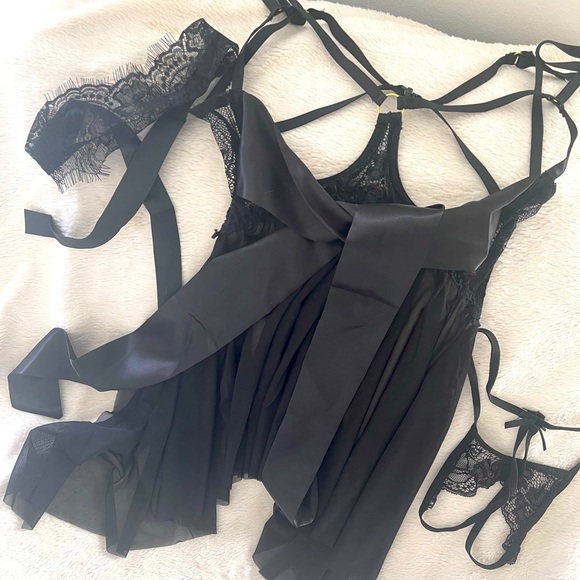 lace nightdress temptation pure desire to sleep passion open suit midnight charm - Picture 13 of 14